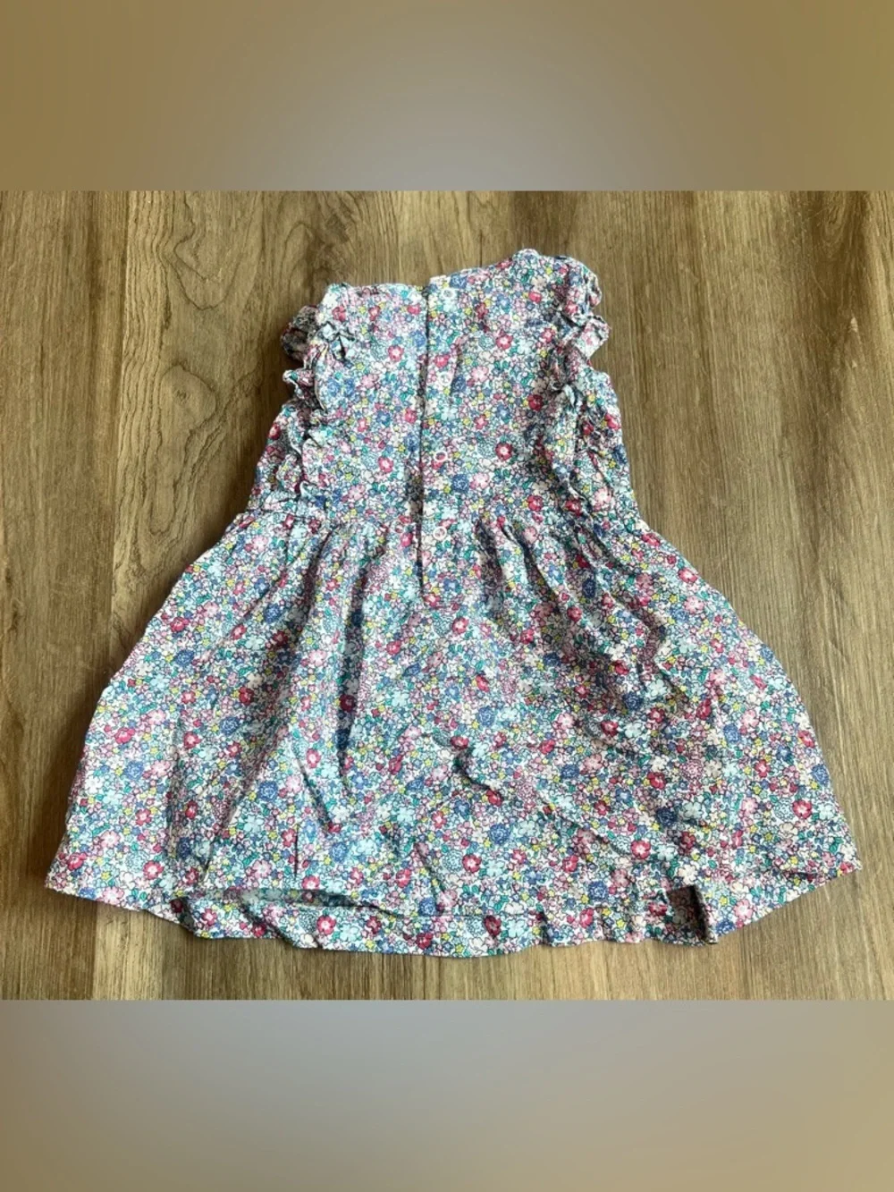 Girls Carter's Floral Ruffle Sleeveless Dress